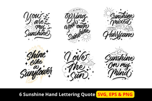 Reviewing 6 Sunshine Hand Lettering Quote for Stitchers
