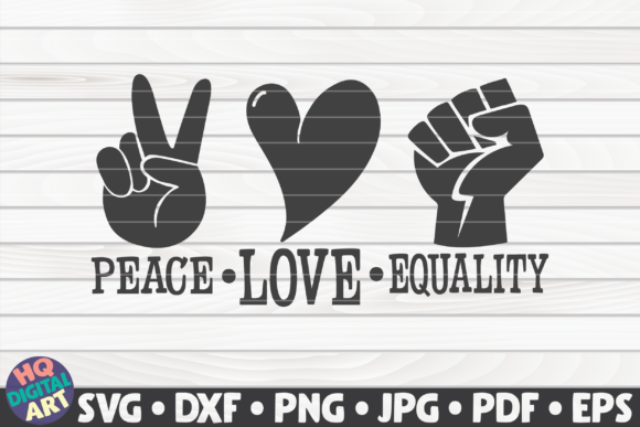 Reviewing the Peace Love Equality BLM Quote Design